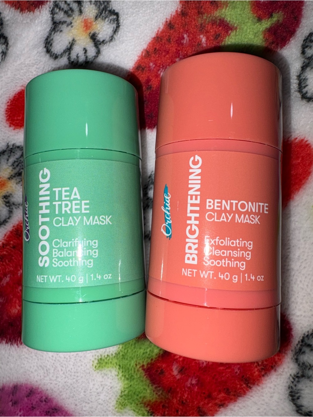 Oxia Tea Tree & Bentonite Clay Mask Sticks - Green & Coral